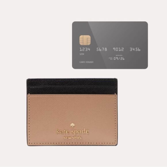 Kate Spade ♠️ Madison Small Slim Card Holder Toasted Hazelnut Multi 
NWT - Picture 2 of 7